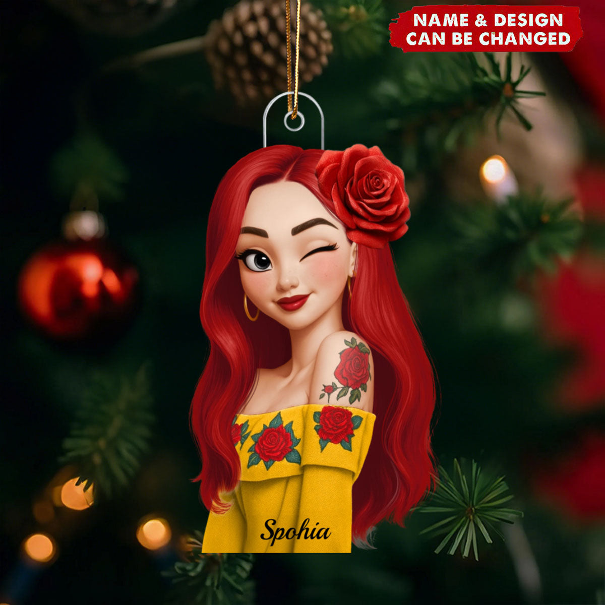 Hispanic Woman Hispanic Month - Personalized Acrylic Ornament