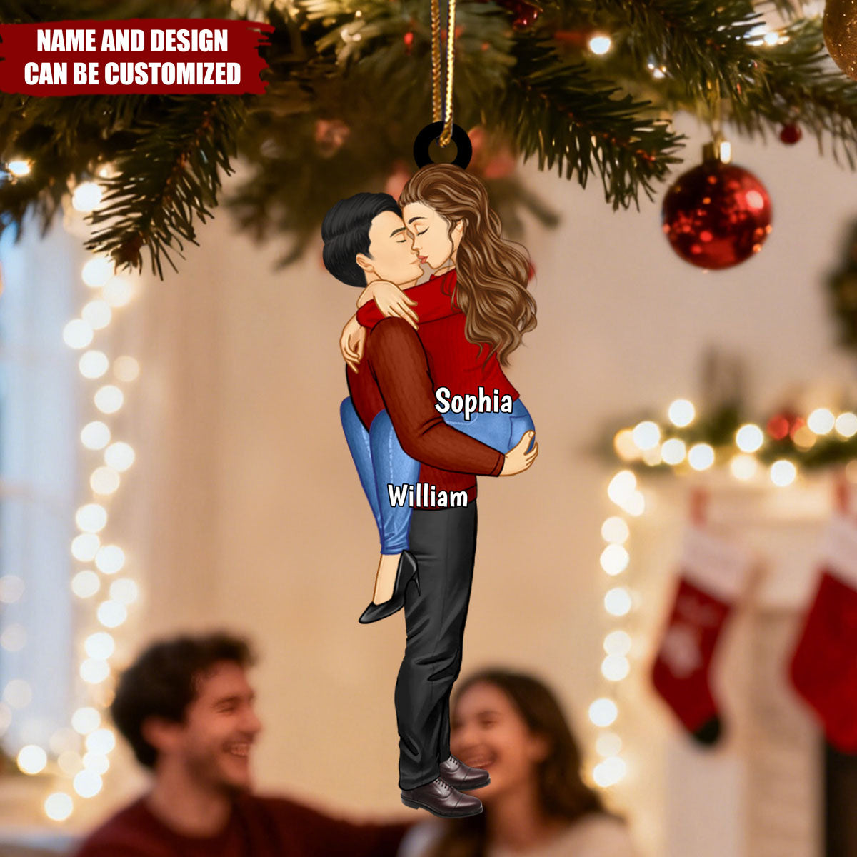 Personalized Acrylic Ornament - Christmas Gift - Couple Portrait, Firefighter, Nurse, Police Officer, Teacher, Gifts by Occupation