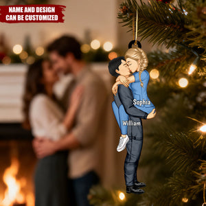 Personalized Acrylic Ornament - Christmas Gift - Couple Portrait, Firefighter, Nurse, Police Officer, Teacher, Gifts by Occupation