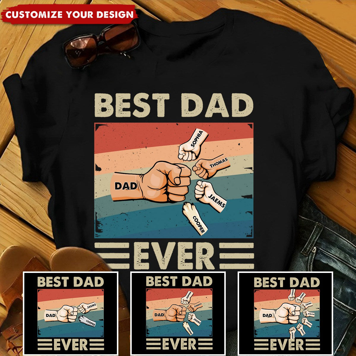Best Dad Ever - Personalized Shirt, Father's Day Gift For Dad, Grandpa