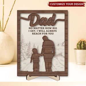 My First Hero, My Forever Friend - Family Personalized 2-Layered Wooden Plaque - Father's Day Gift For Dad, Grandpa