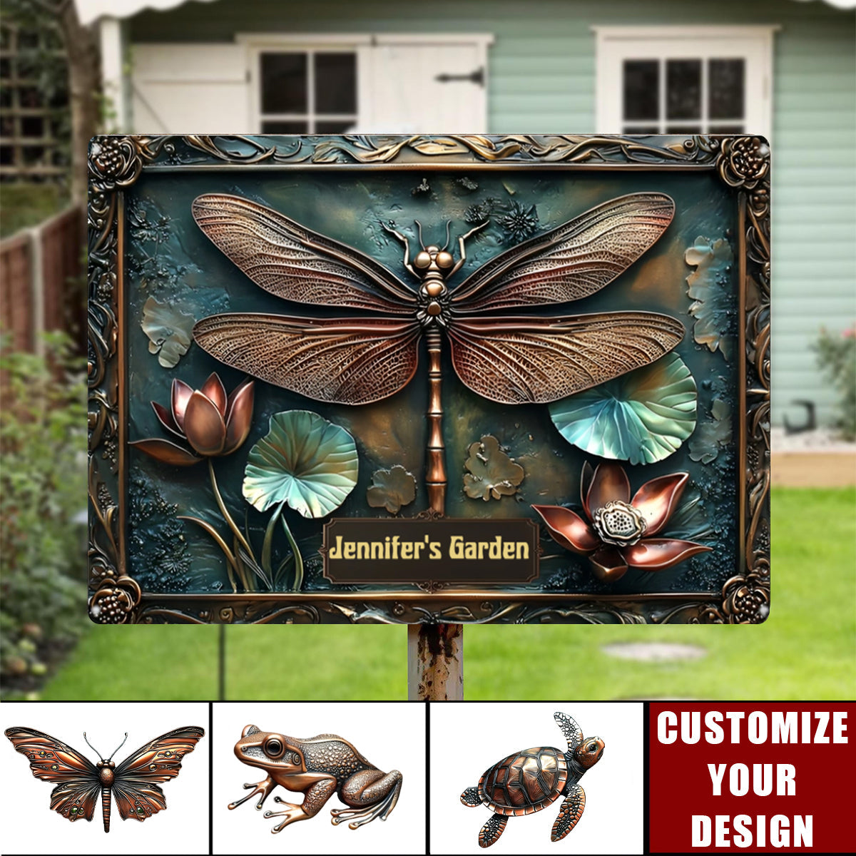 My Beautiful Garden Stunning Lily Pond - Personalized Metal Sign
