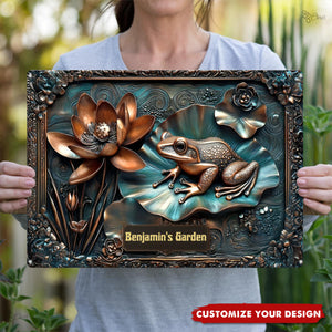 My Beautiful Garden Stunning Lily Pond - Personalized Metal Sign