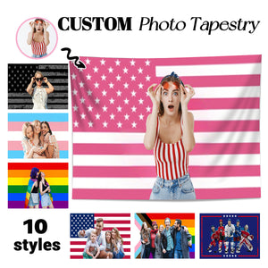 Design Your Image Funny American Flag - Personalized Tapestry