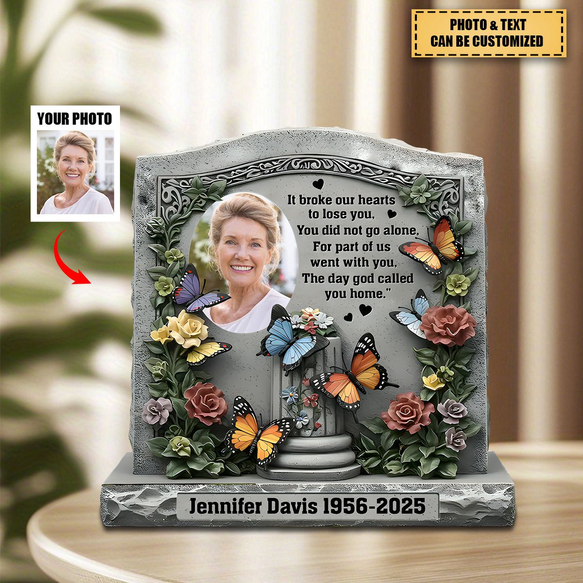 The Day God Called You Home - Personalized Memorial Acrylic Plaque