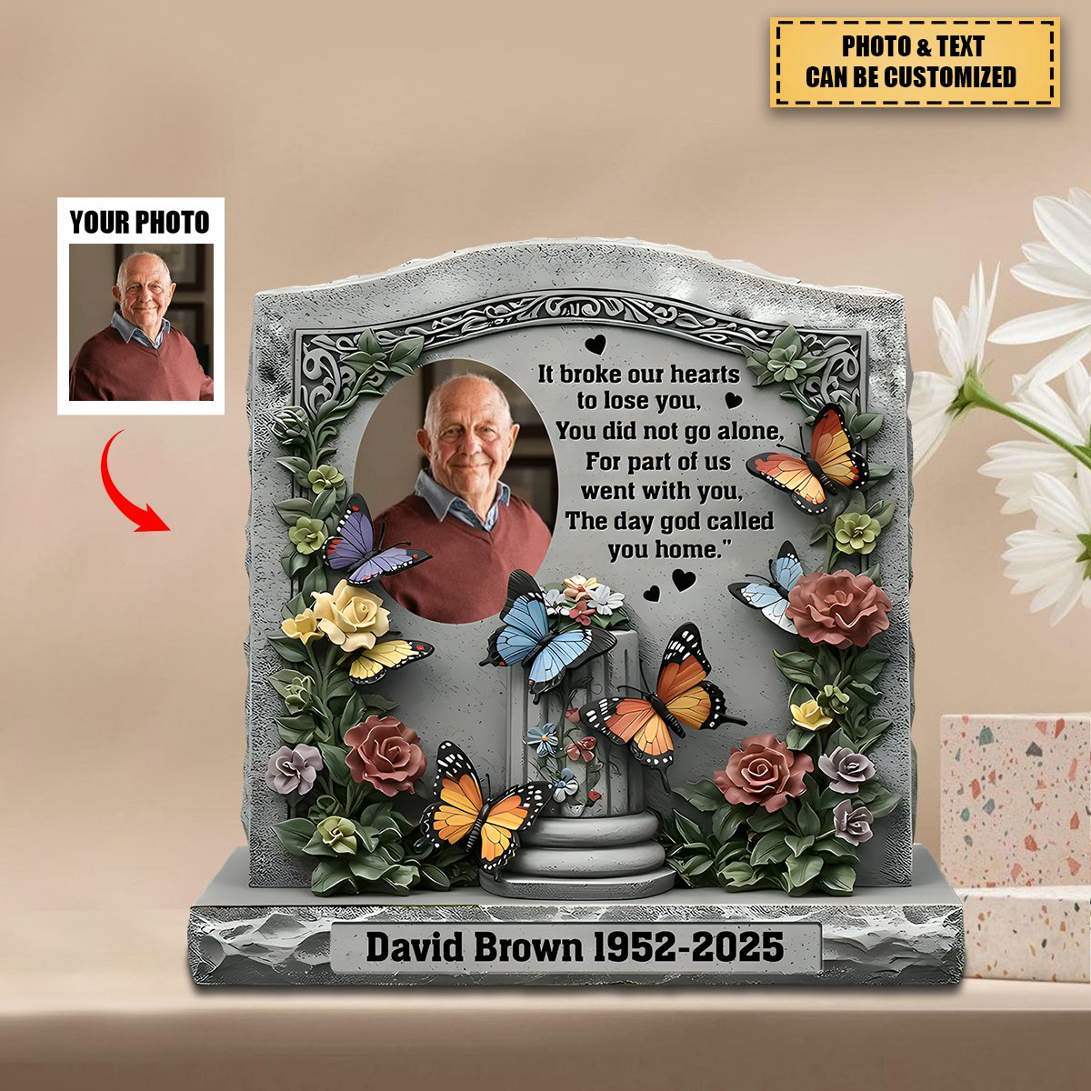 The Day God Called You Home - Personalized Memorial Acrylic Plaque