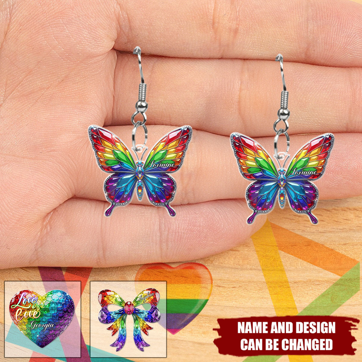 Love Is Love - Personalized LGBT Support Earrings