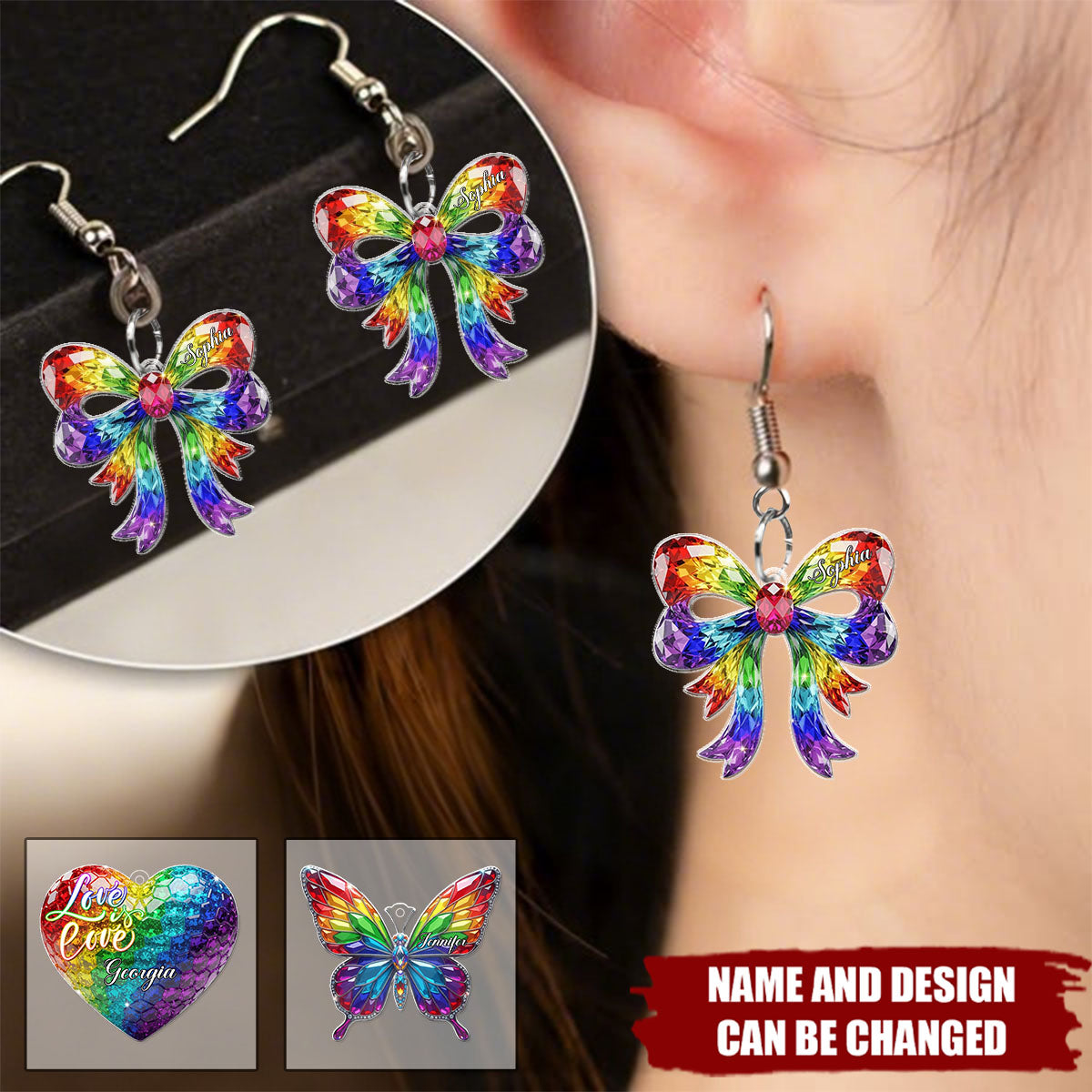 Love Is Love - Personalized LGBT Support Earrings