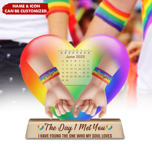 The Day I Met You - Personalized LGBT Support Acrylic Plaque