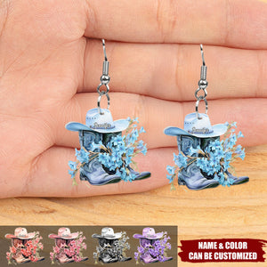 Western Cowgirl Boots - Personalized Cowgirl Earrings