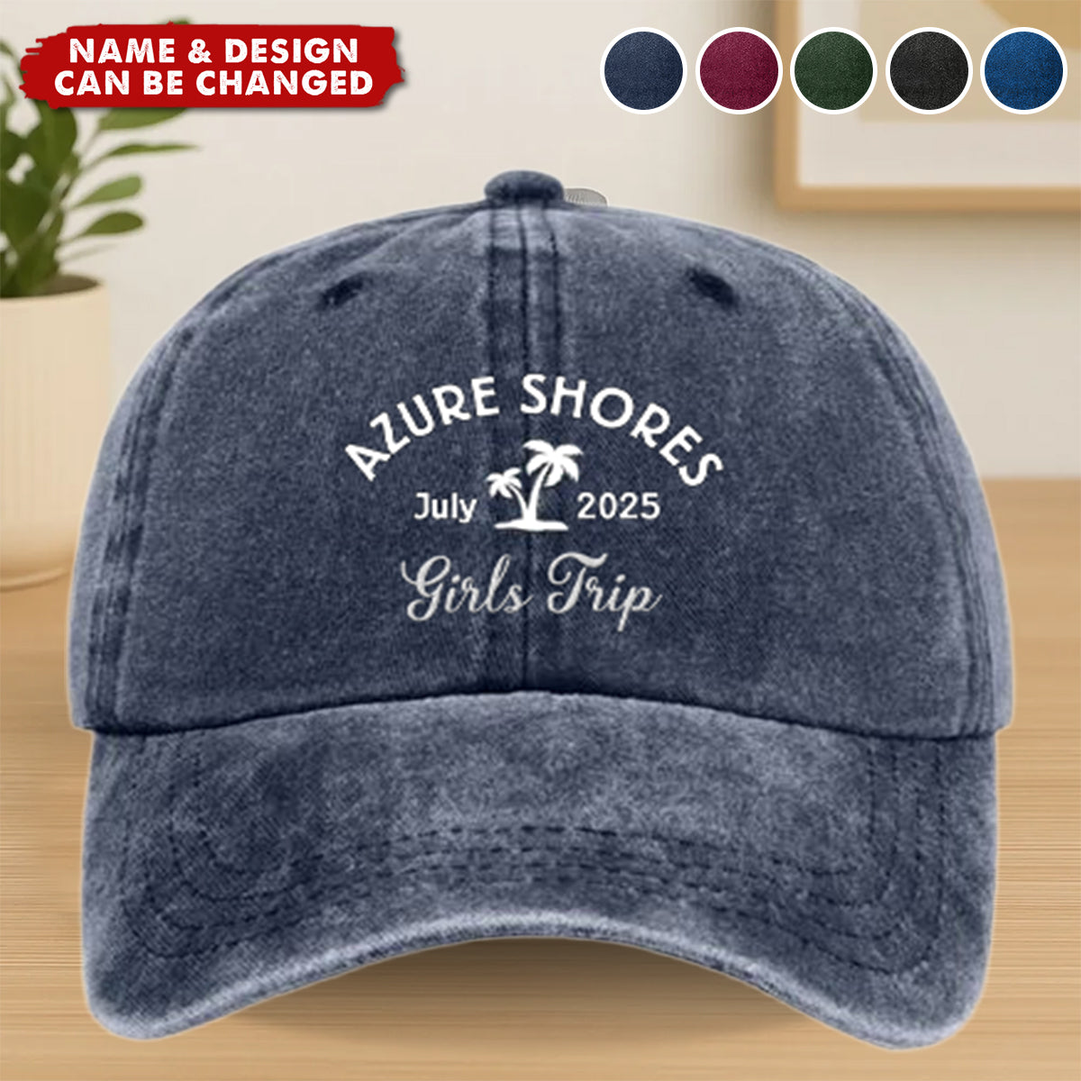 Custom Name Family Trip Girls Trip Vacation - Personalized Cap