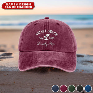 Custom Name Family Trip Girls Trip Vacation - Personalized Cap