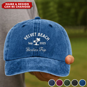 Custom Name Family Trip Girls Trip Vacation - Personalized Cap
