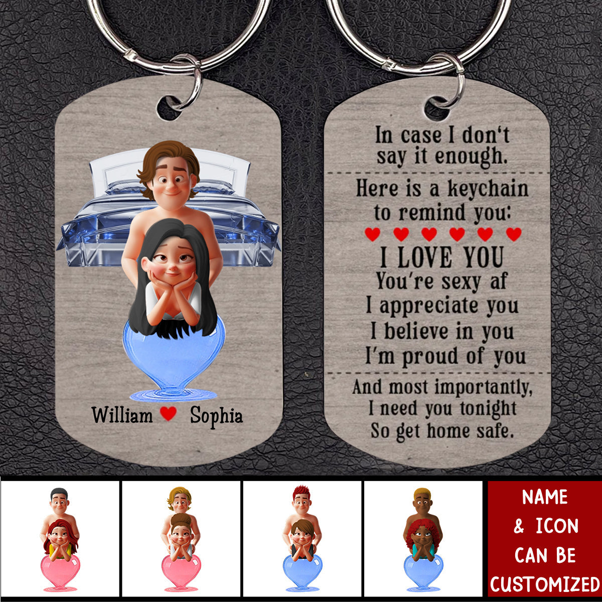I Need You Tonight So Get Home Safe - Personalized Couple Stainless Steel Keychain
