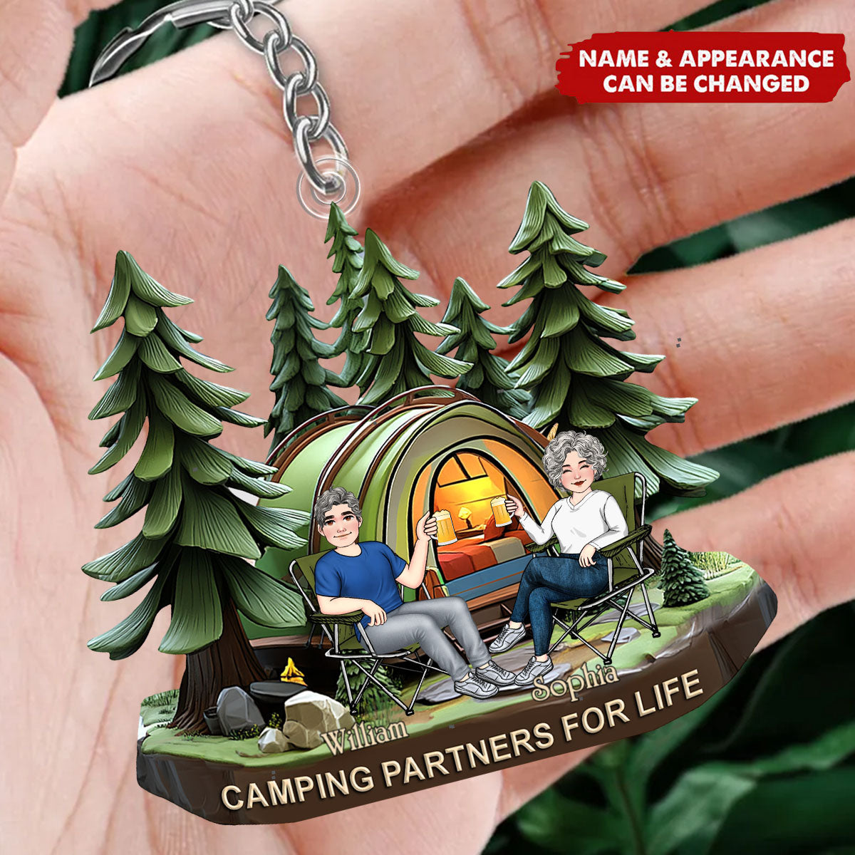 Camping Partners For Life - Personalized Acrylic Keychain