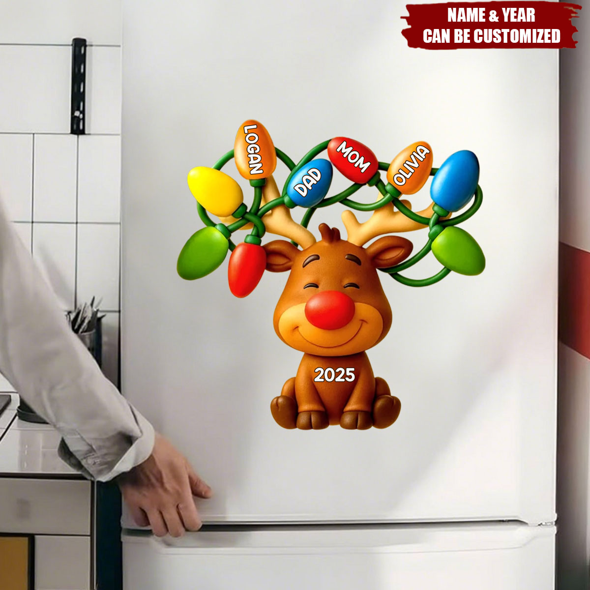 Our Reindeer Crew - Personalized Family Decal, Gifts For Mom, Dad, Kids