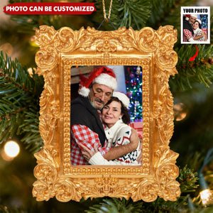 Custom Photo For Family, Siblings, Friends, Pet Lovers - Personalized Vintage Picture Frame Ornament