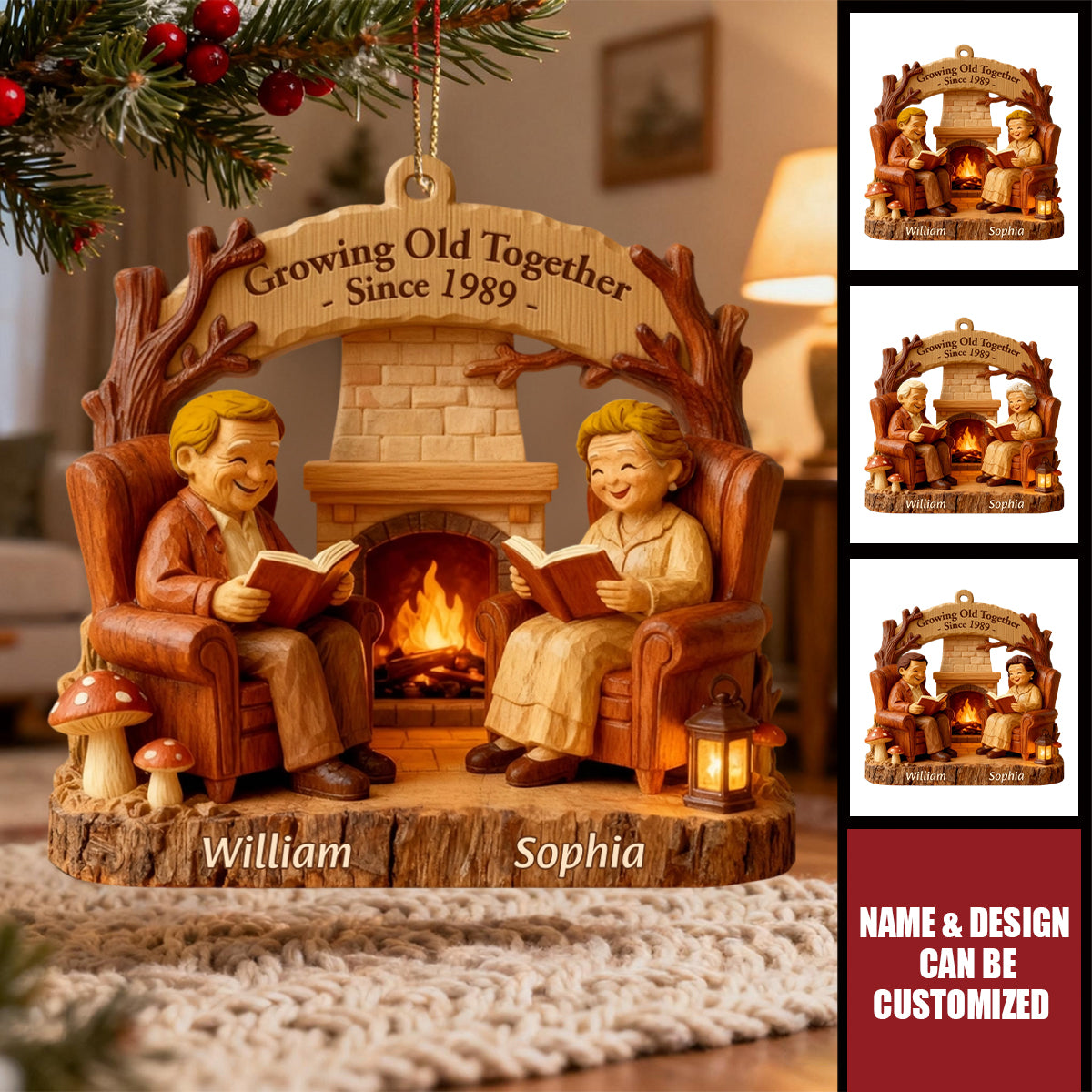 Growing Old Together - Personalized 1-Layer Acrylic Ornament