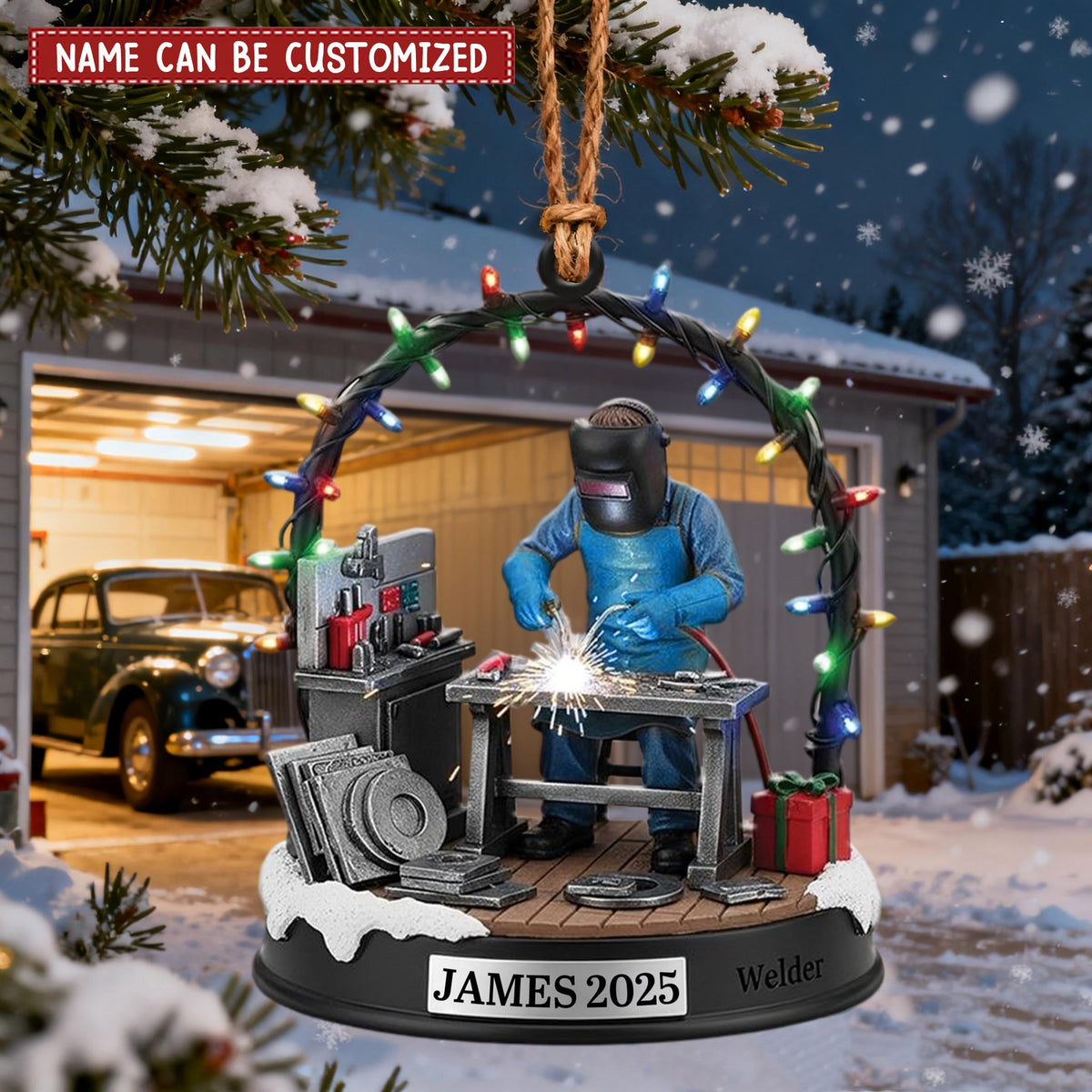 Personalized Welder Christmas Ornament, Gift For Welder Welding Supplies