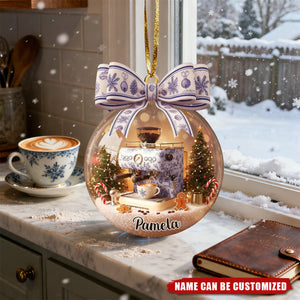 Coffee Machine - Personalized Christmas Acrylic Ornament