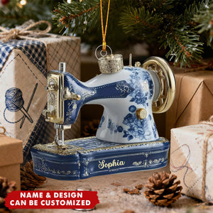 Sewing Machine - Personalized Acrylic Ornament, Gift For Quilters And Sewers