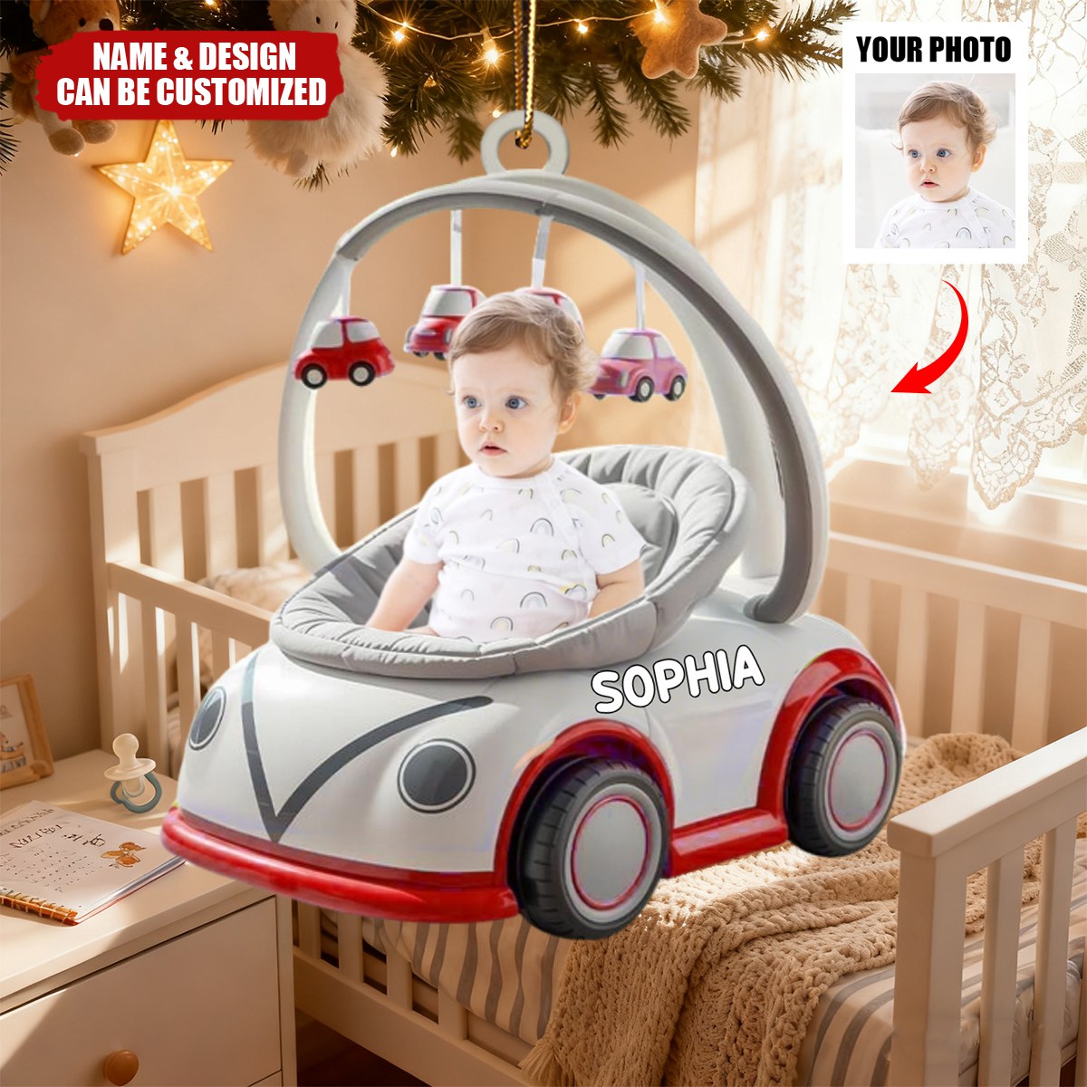 Custom Baby's First Christmas Ornament - Personalized Acrylic Ornament