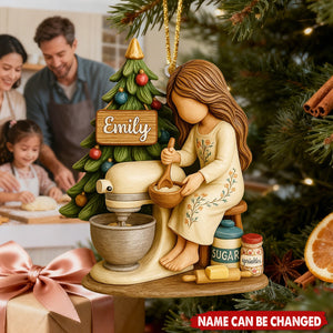 Just A Girl Who Loves Baking Mixer - Personalized Acrylic Christmas Ornament