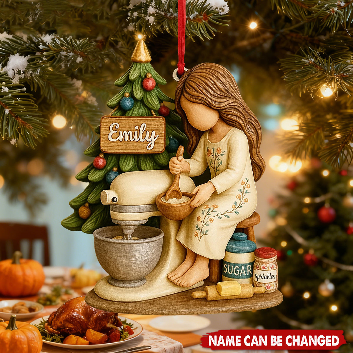Just A Girl Who Loves Baking Mixer - Personalized Acrylic Christmas Ornament