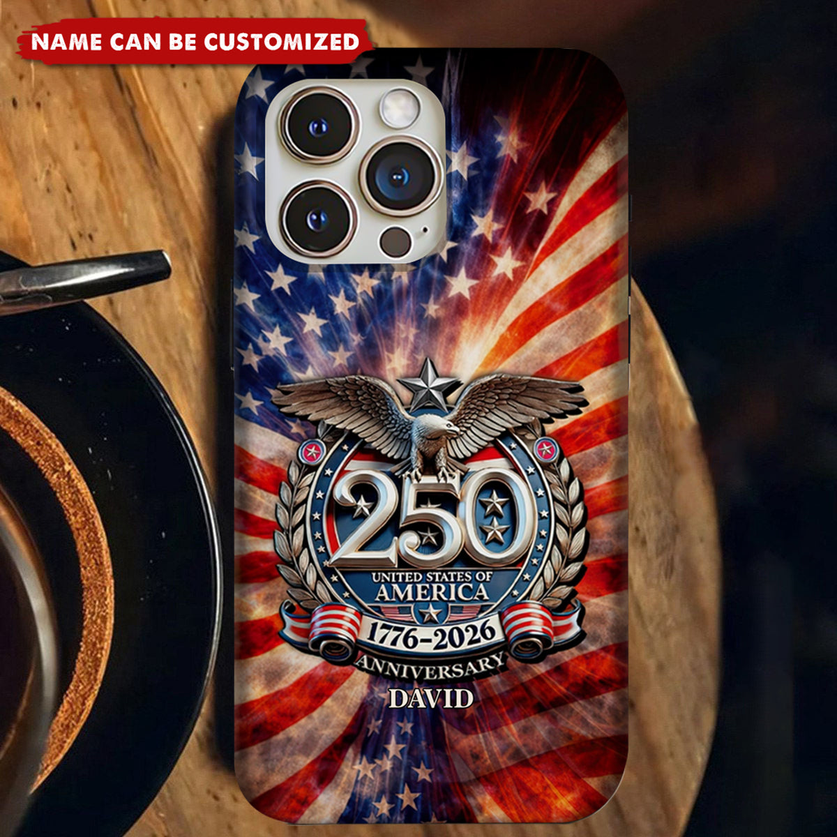 USA Eagles 250th Anniversary Semiquincentennial 1776-2026 Personalized Phone Case