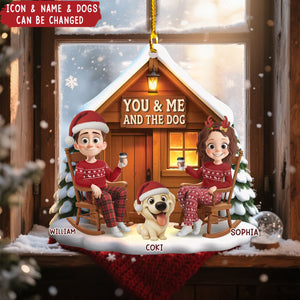 Acrylic Ornament - Personalized Anniversary Christmas Wedding Gifts -Together With Our Pup