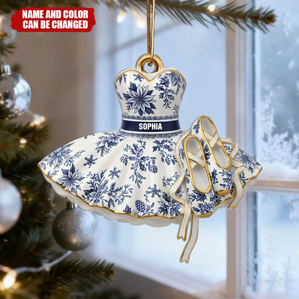 Blooming Ballet Dress Ornament - Personalized Gifts For Ballerina