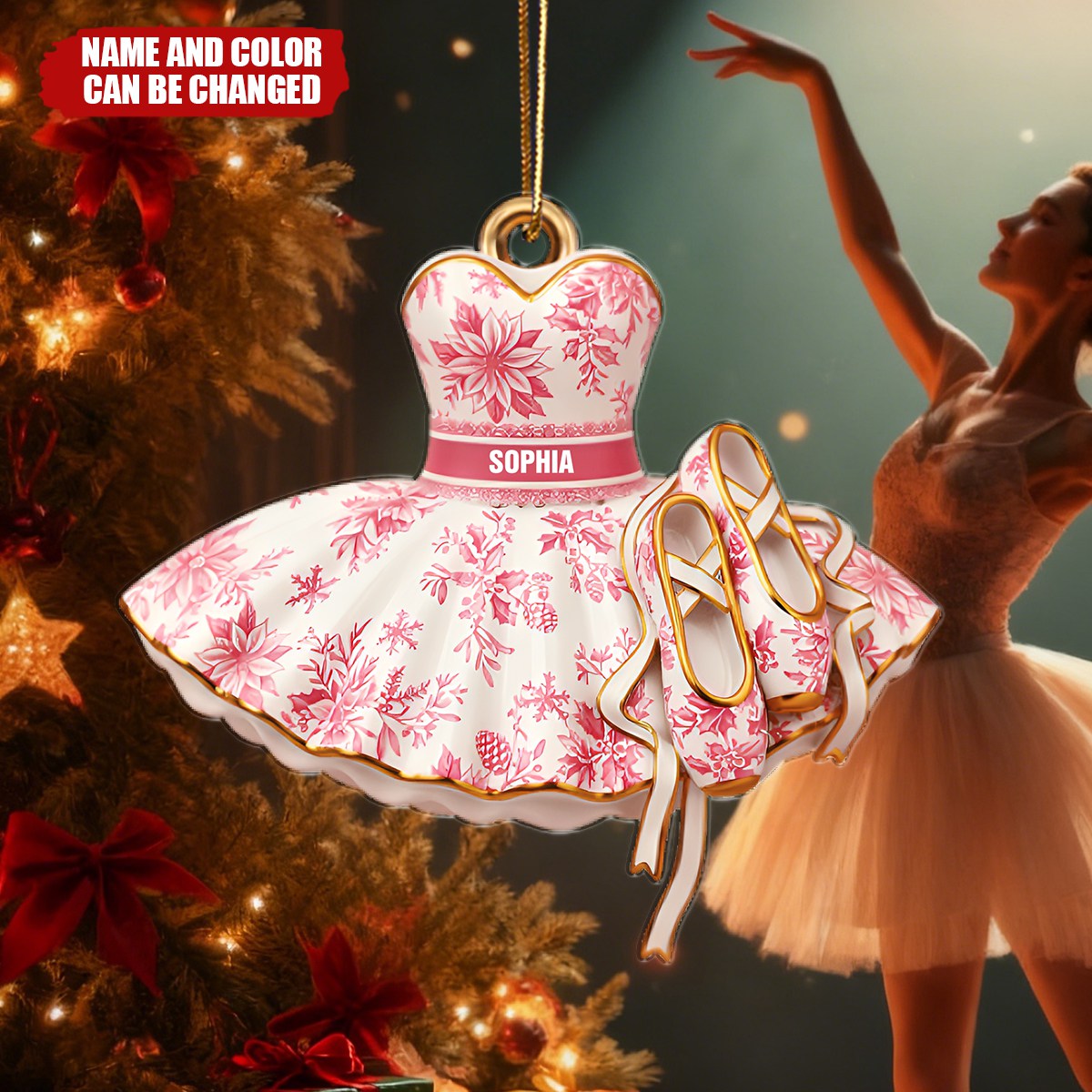 Blooming Ballet Dress Ornament - Personalized Gifts For Ballerina