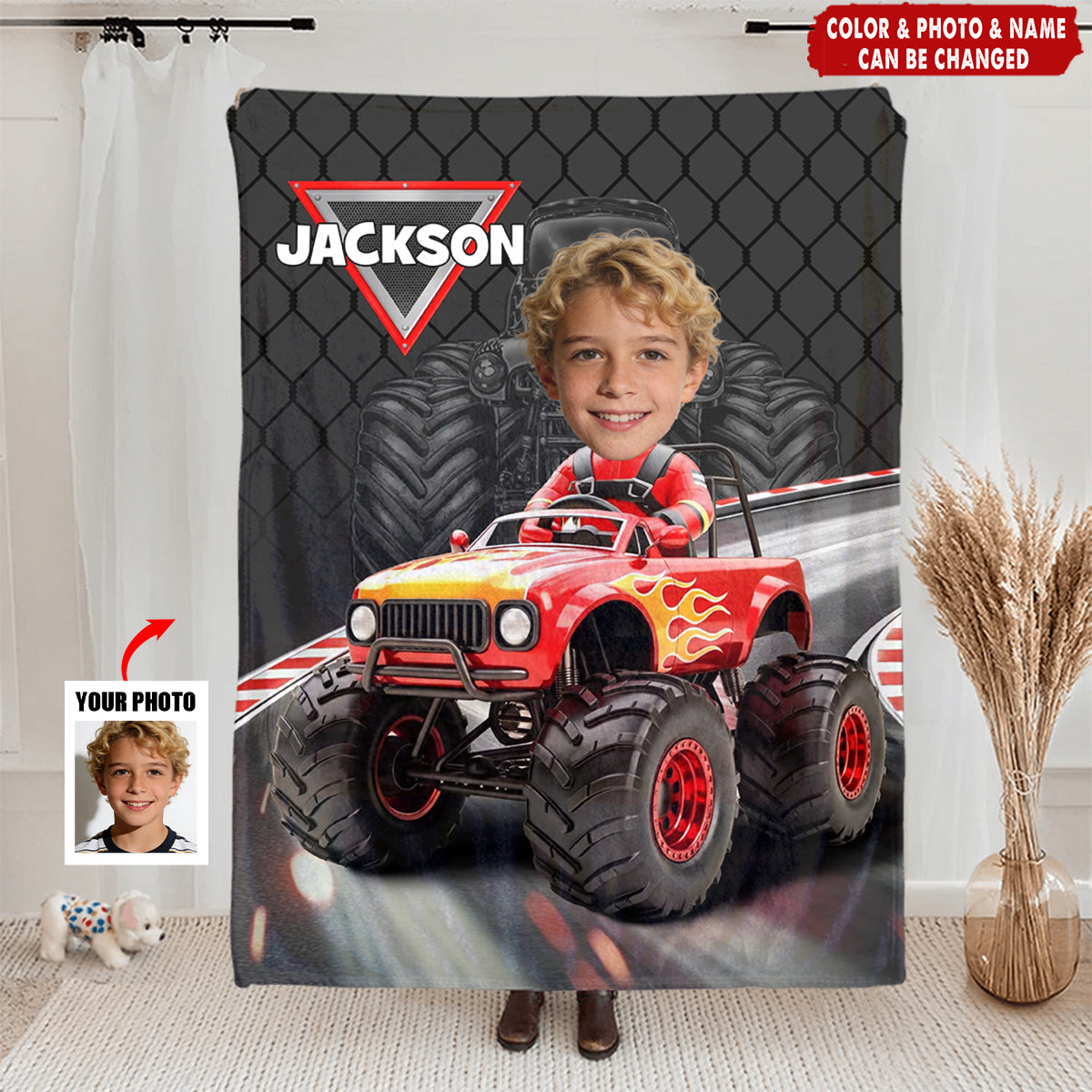Personalized Photo Blanket - Birthday Gifts For Kids - Racing Into Adventure