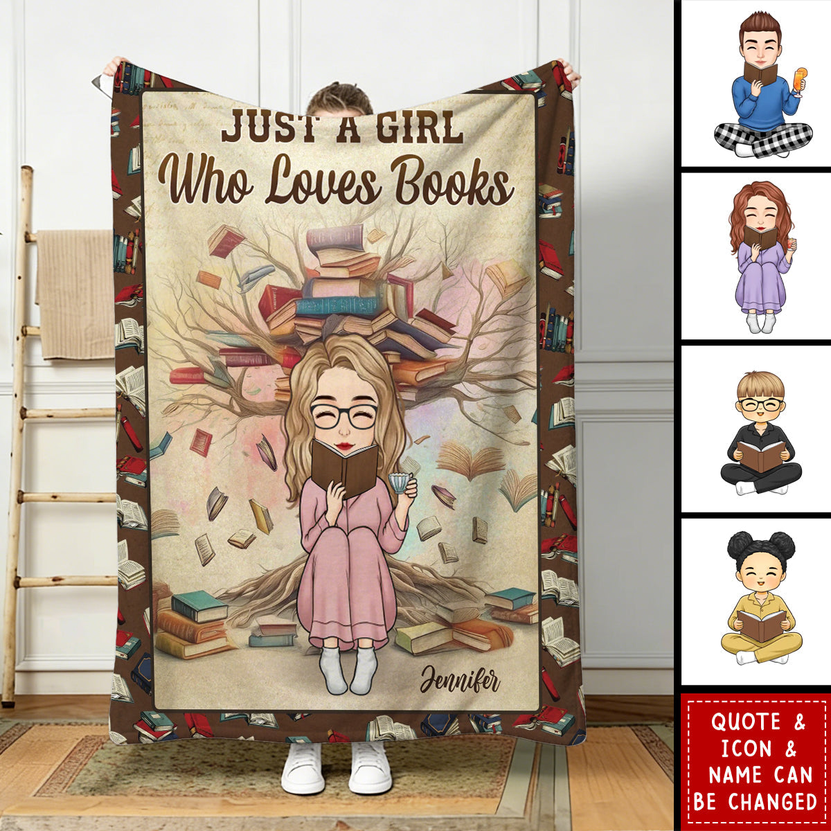 Personalized Blanket - Bookish Gifts For Book Lovers, Bookworms, Readers - The Warmth Of A Blanket Enhances Every Story