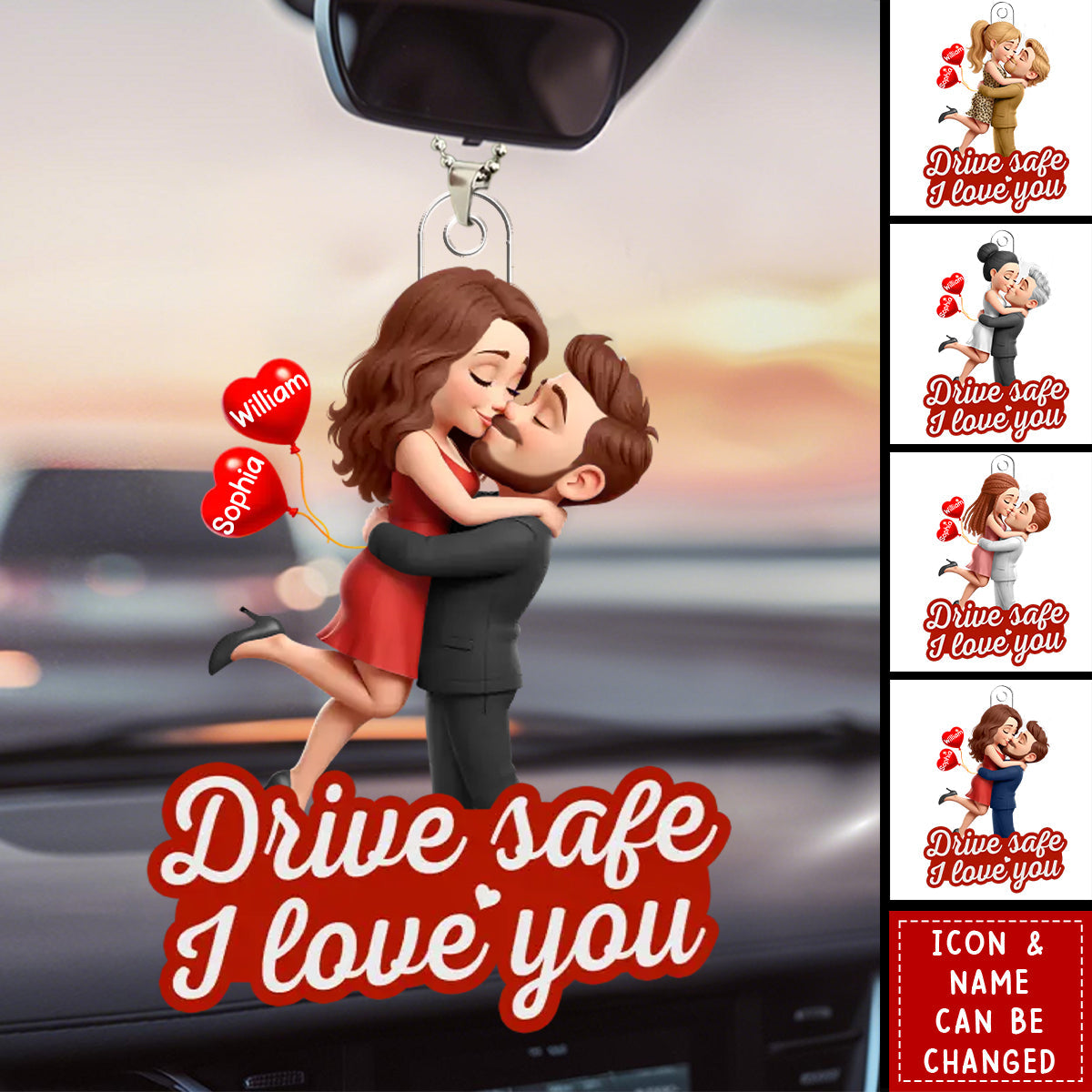 Personalized Acrylic Ornament -  Anniversary Wedding Gifts For Husband And Wife, Him And Her - Forever Yours No Refunds