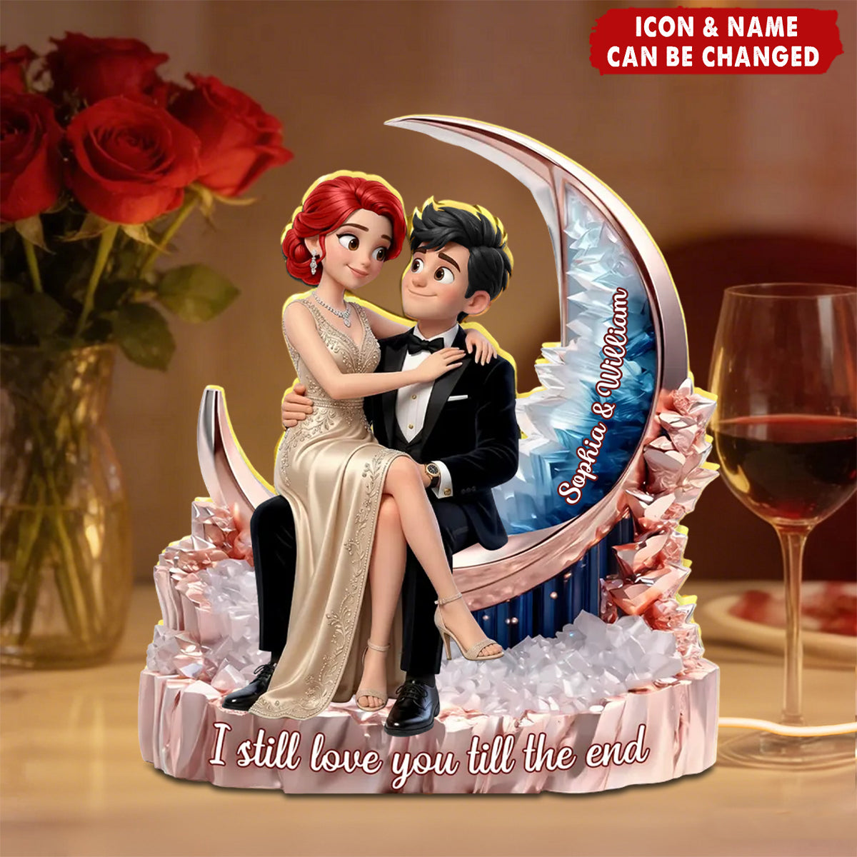 I Still Love You Till The End Romantic Couple - Personalized Light Box - Anniversary, Valentine's Day Gift