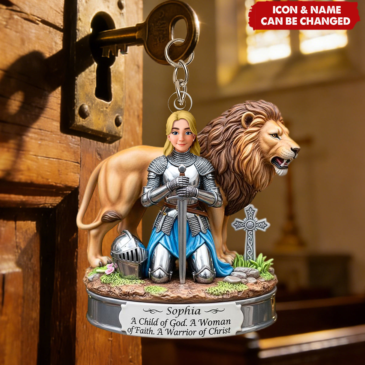 Warrior Of Christ Personalized Gifts For Christian Acrylic Keychain