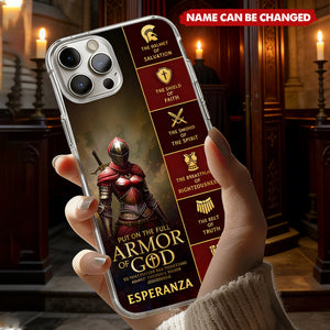 Armor Of God - Personalized Clear Silicone Phone Case
