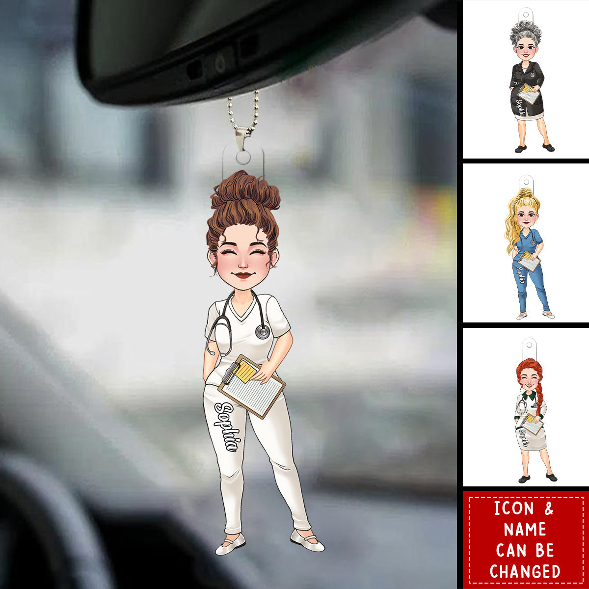For All That You Are - Personalized Nurse Car Ornament