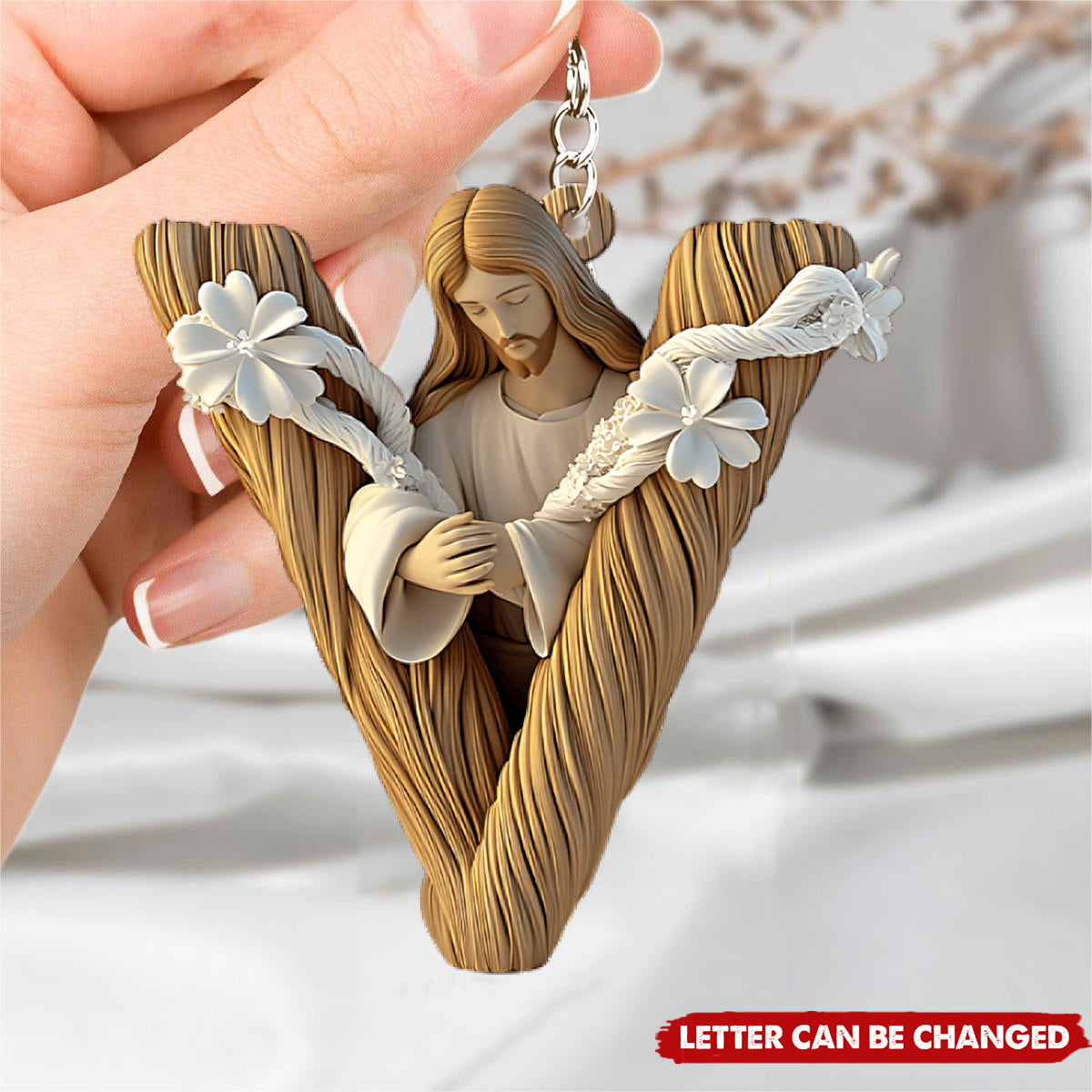 Holy Letter - Personalized Christian Keychain