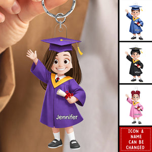 Kindergarten Preschool Graduation - Personalized Graduation Acrylic Keychain
