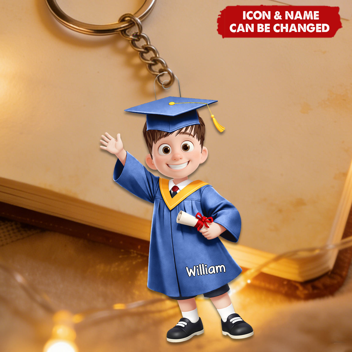 Kindergarten Preschool Graduation - Personalized Graduation Acrylic Keychain