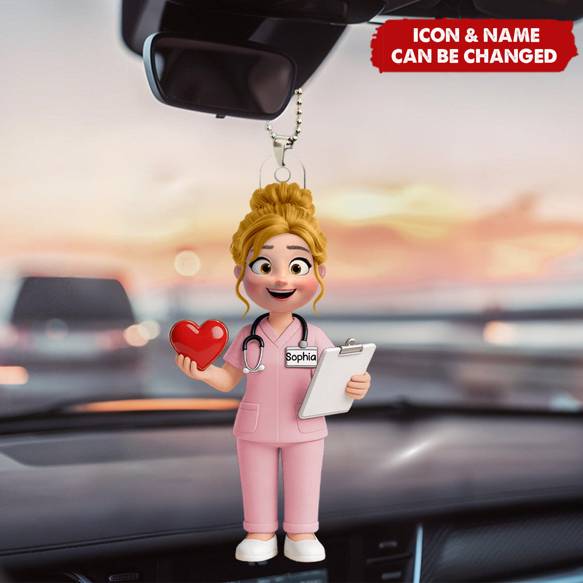 Nurse Appreciation Acrylic Car Ornament - Personalized Gifts For Nurse