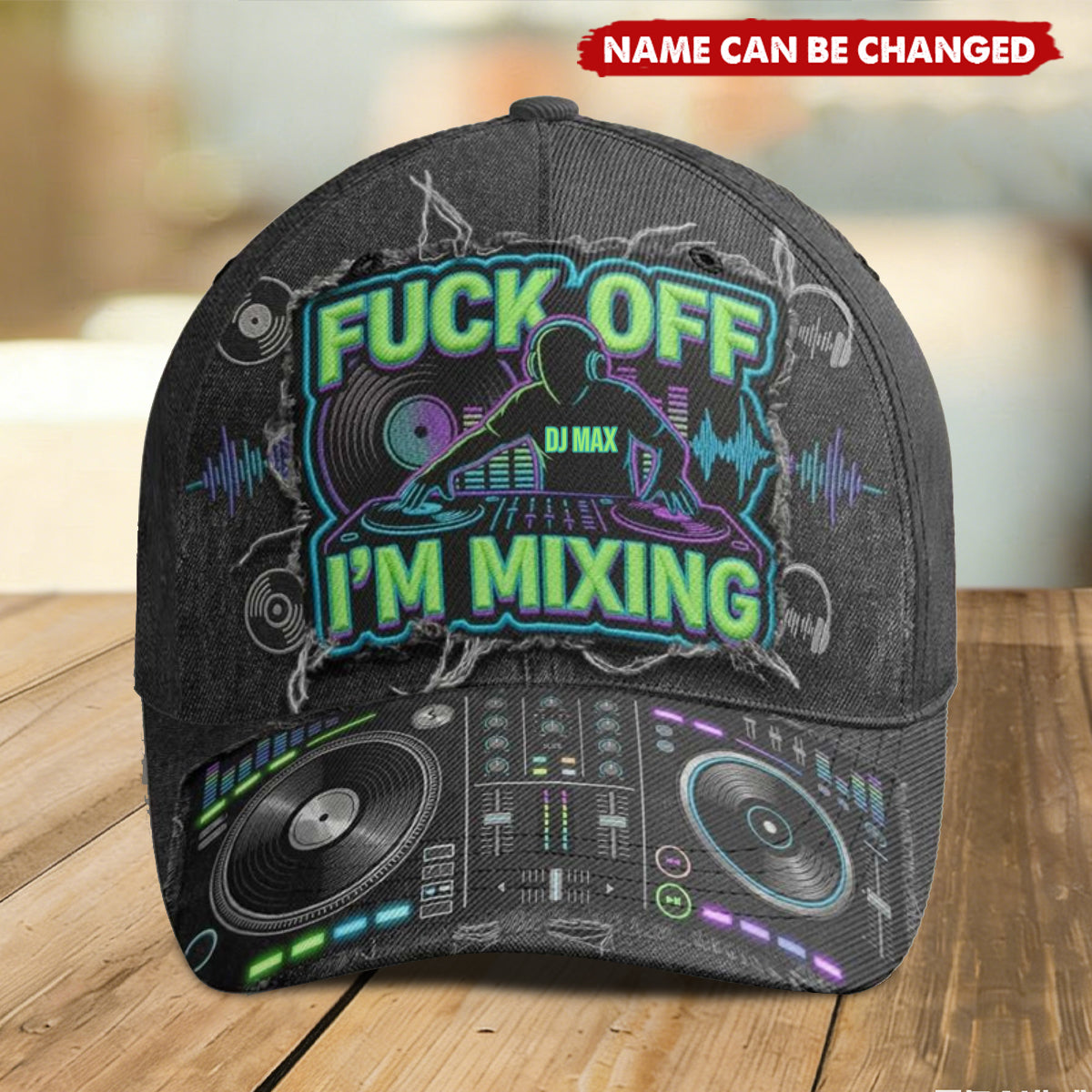 Dj Controller Graduation Cap DJ Turntable Graphic Cap - Personalized Gift For Music Lovers - bakven