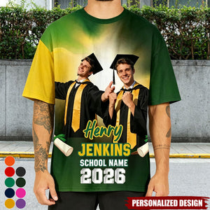Class Of A 2026 2027 2028 2029 Graduate Custom Photo - Personalized Shirt - Family Matching Graduation Shirt, Graduation Party Gift, Senior Class of 2026