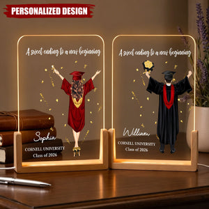 A Sweet Ending To A New Beginning - Graduation Gifts For Her, Him - Personalized Night Light