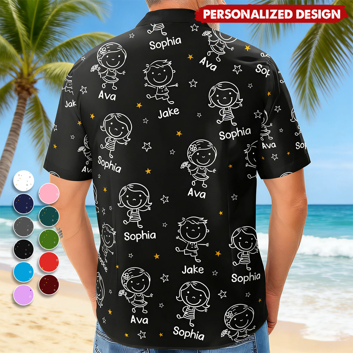 Personalized Hawaiian Shirt- This Grandpa Belongs To Doodle
