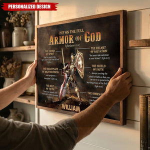 Put On The Full Armor Of God - Personalized Poster, God Wall Art Home Decor, Christian Gift Idea, Church Decor