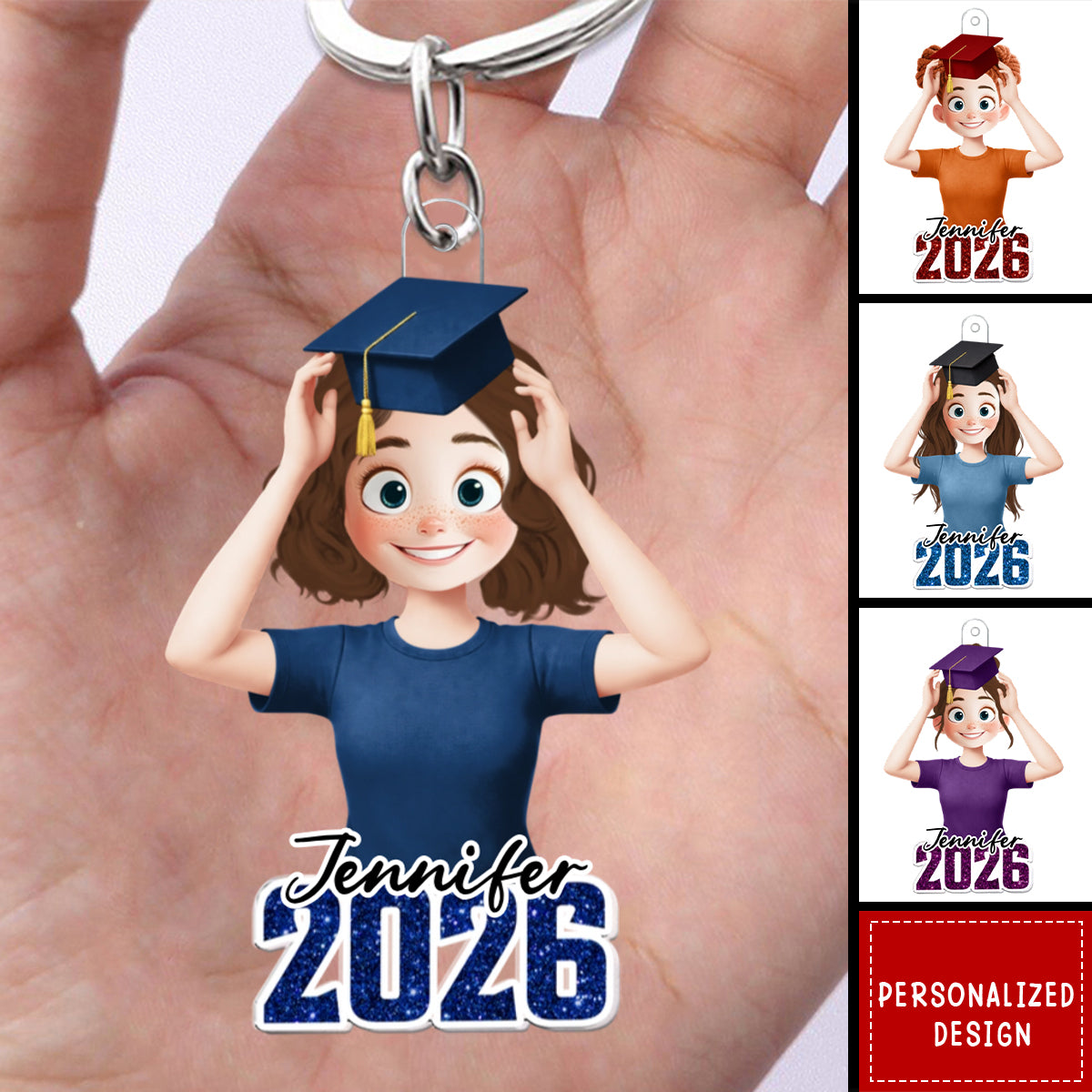 Personalized Keychain - Custom Name Gifts For Graduation