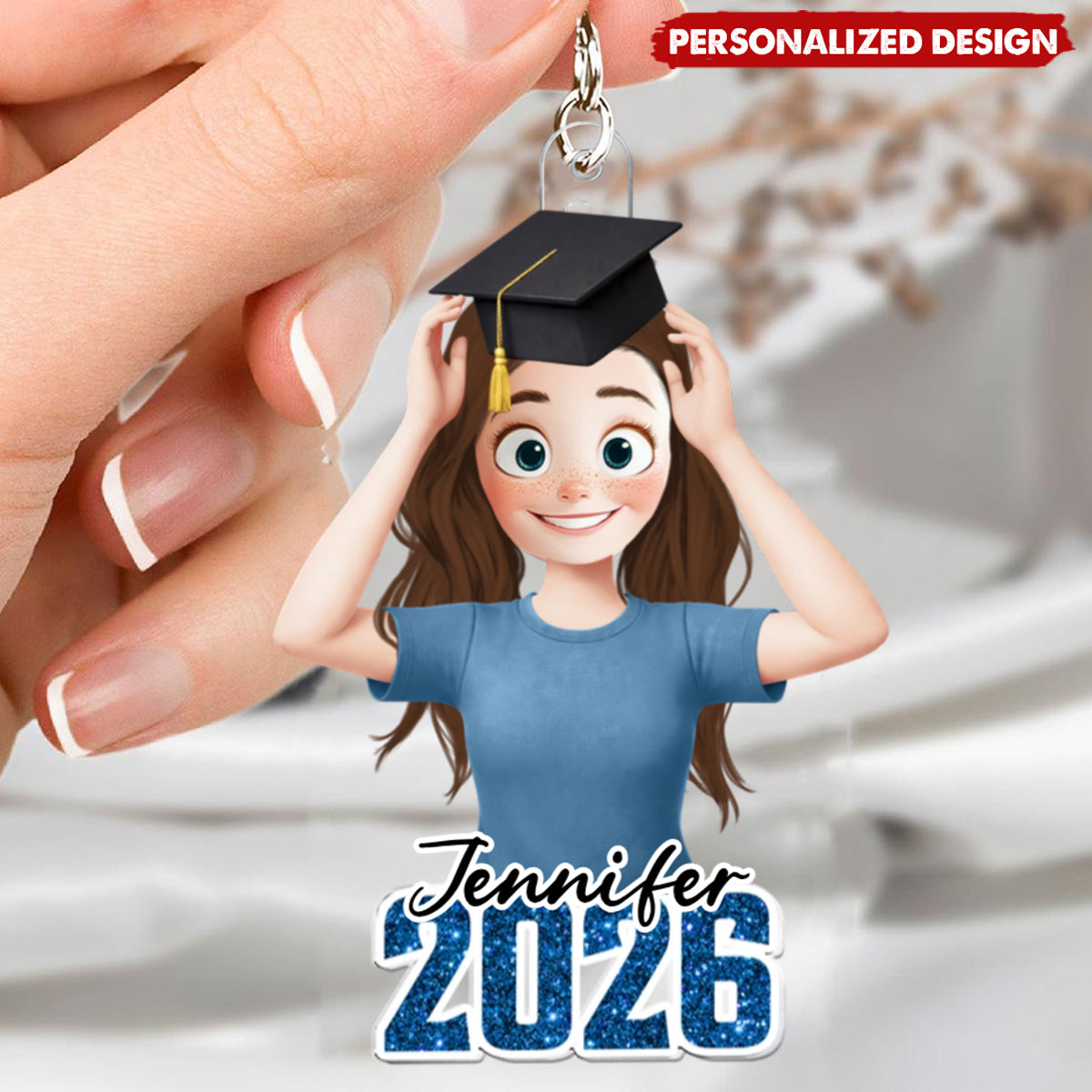 Personalized Keychain - Custom Name Gifts For Graduation